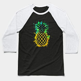 Splatter Pineapple Baseball T-Shirt